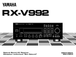 Yamaha RX-V992 Receiver Owners Manual
