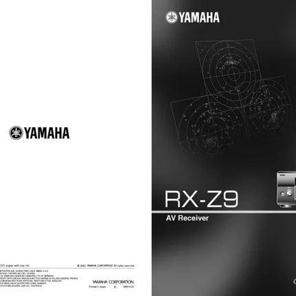 Yamaha RXZ9 Receiver Owners Manual