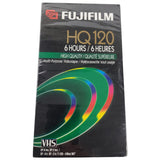 Fujifilm Blank VHS Tape HQ T-120 6 Hours