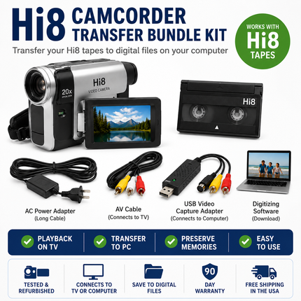 Hi8 Camcorder Transfer Bundle Kit