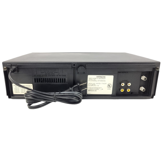Hitachi VT-MX411 VCR back