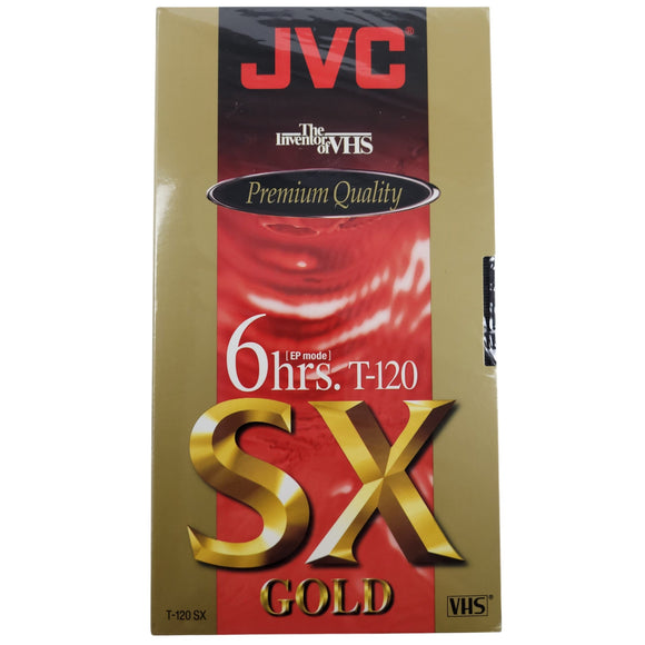 JVC Blank VHS Tape SX Gold T-120 6 Hours