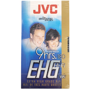 JVC Blank VHS Tape Extra High Grade 9 Hours EHG 180