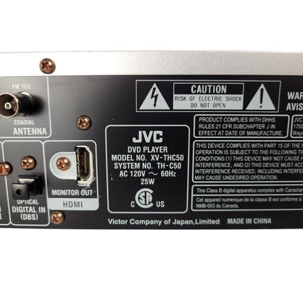 JVC XV-THC50 HDMI 5-Disc DVD Changer Home Theater Receiver