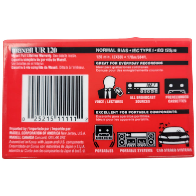 Maxell Blank Cassette Tape ur