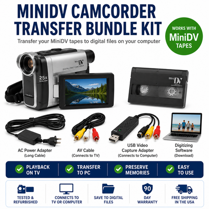 MiniDV Camcorder Transfer Bundle Kit