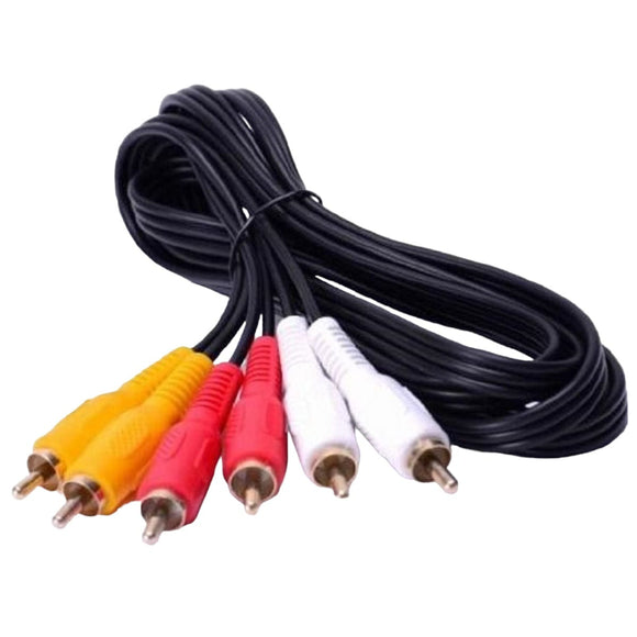 AV RCA Composite Video Cable 6ft Red White Yellow