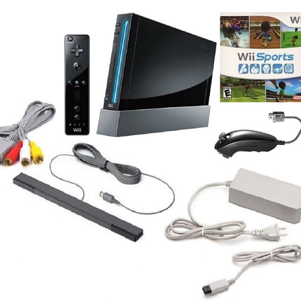 Nintendo Wii Black Video Game Console Bundle