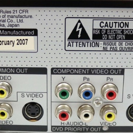Panasonic DMR-EZ37V DVD Recorder DVD/VCR Combo