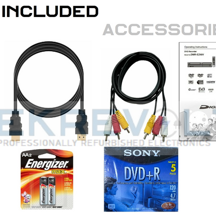 Panasonic Diga DMR-EZ485V DVD Recorder DVD/VCR Combo HDMI Upconversion ACCESSORIES
