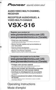 Pioneer VSX-516 Operating Instructions Manual