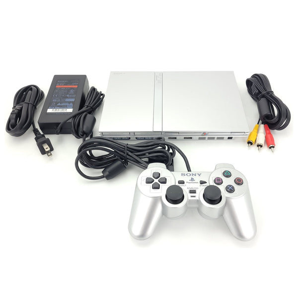 Original Sony PS2 Slim Console (Silver) Playstation SCPH-77001