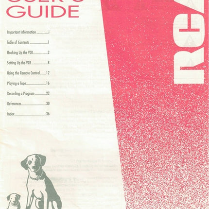 RCA VR621HF VCR Owners Instruction Manual