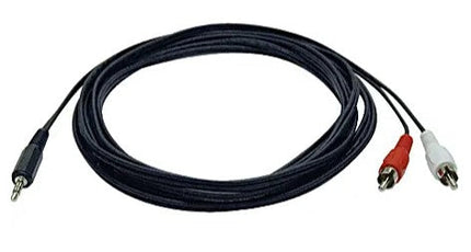 Mini Stereo to 2 RCA Audio Y Splitter Adapter Cable 3.5mm M/M 6' - (3.5mm M to 2x RCA M)
