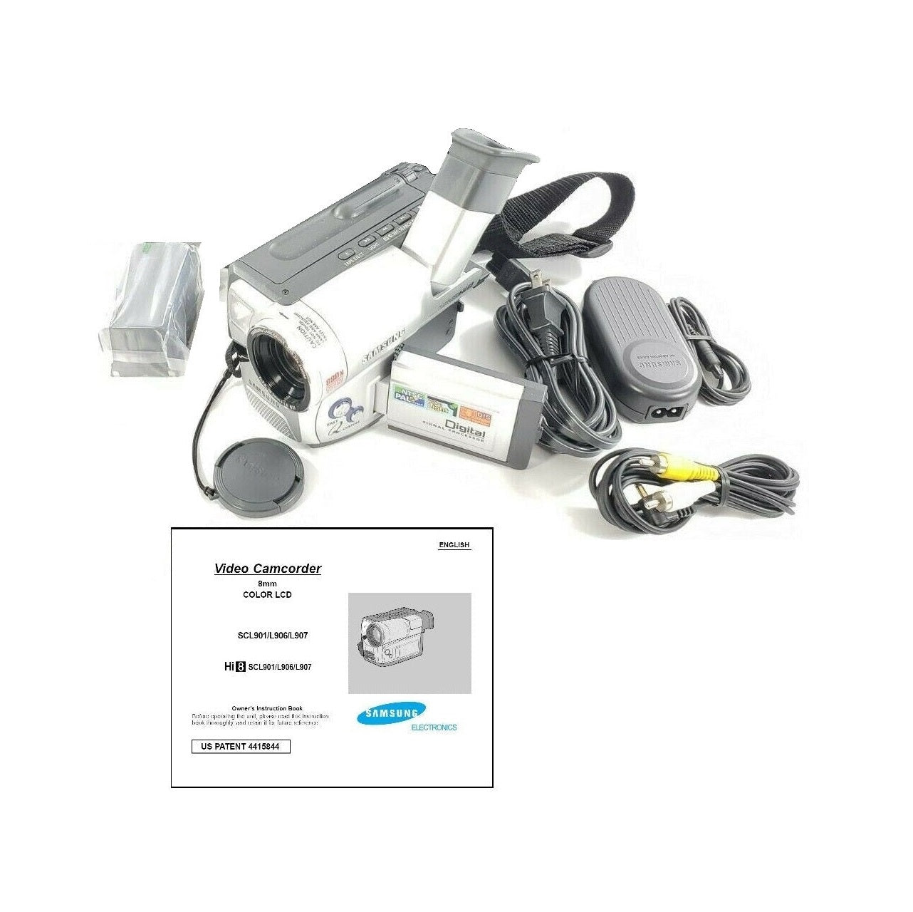 Samsung SCL906 NTSC Hi8 8mm Camcorder w/ Accessories - outlets new non OEM battery