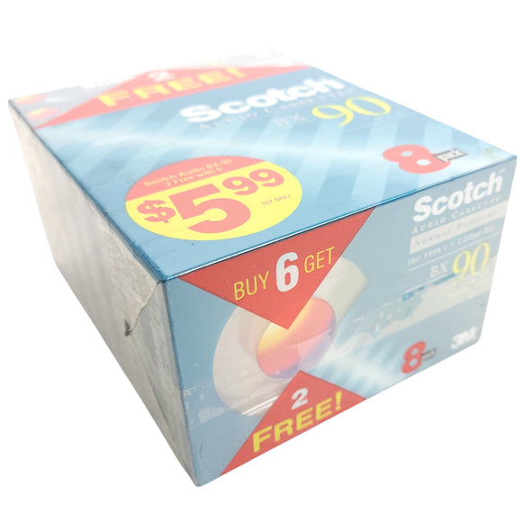 Scotch Blank Cassette Tape 8 pack