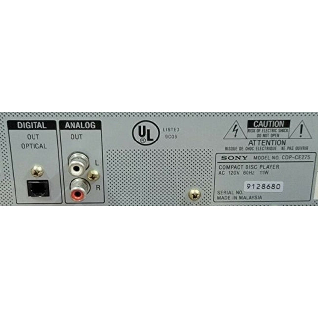 Sony CDP-CE275 - 5 Disc CD Carousel Changer Player