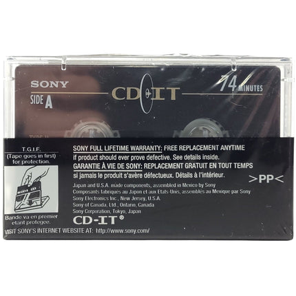 Sony Blank Cassette Tape CD IT
