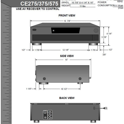 Sony CDP-CE275 - 5 Disc CD Carousel Changer Player