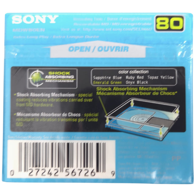 Sony MiniDisc 80-Minute Recordable MD – Emerald Green