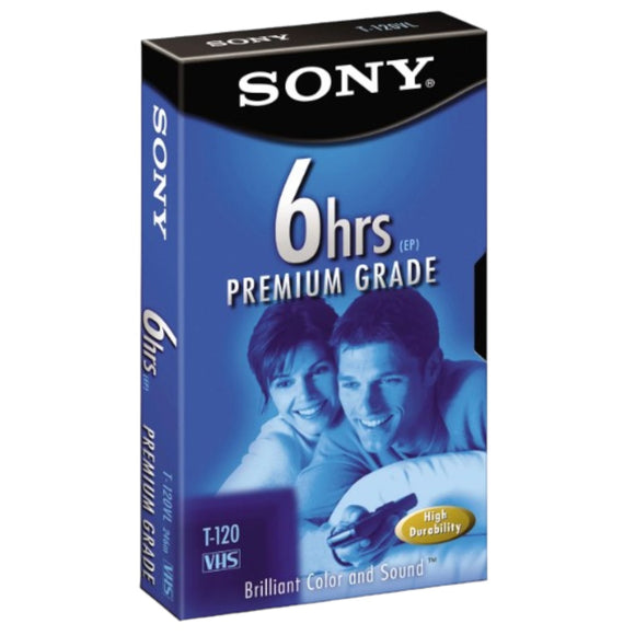 Sony VHS Tape 6 Hours Premium Grade T-120