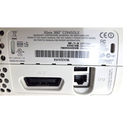 Xbox 360 Console White System 120GB