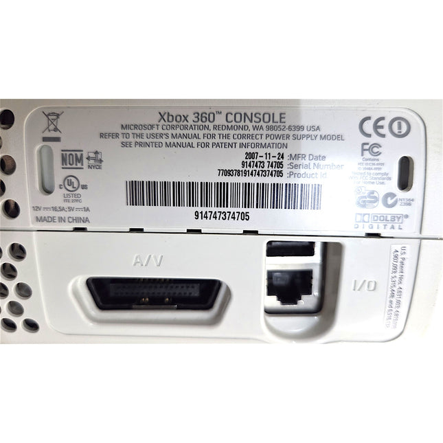 Xbox 360 Console White System 120GB