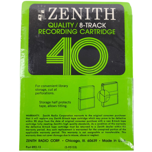 Zenith 8 track Blank cartridge 40