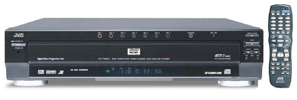 JVC 7 Disc DVD CD Player Changer Surround Sound w/ Remote XV-FA900BK