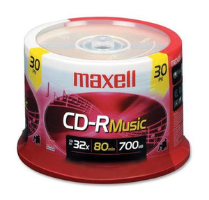 Maxell Media 32x CD-R For Digital Audio Music 30 Spindle