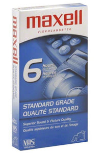 New Maxell T-120 Standard 6 Hour VHS Tape