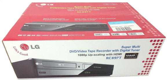 NEW LG RC897T DVD VCR Combo Player VHS to DVD Recording HDMI 1080p Upscaling