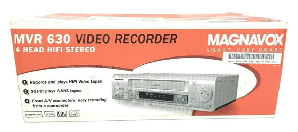 NEW Magnavox MVR 630 VCR Player