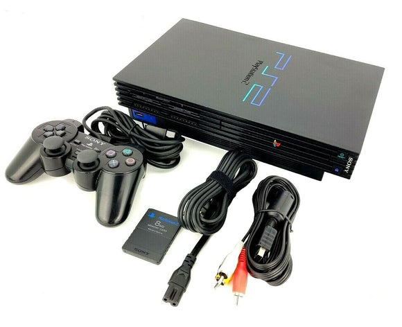 Sony Playstation 2 PS2 Fat Black Video Game System Console