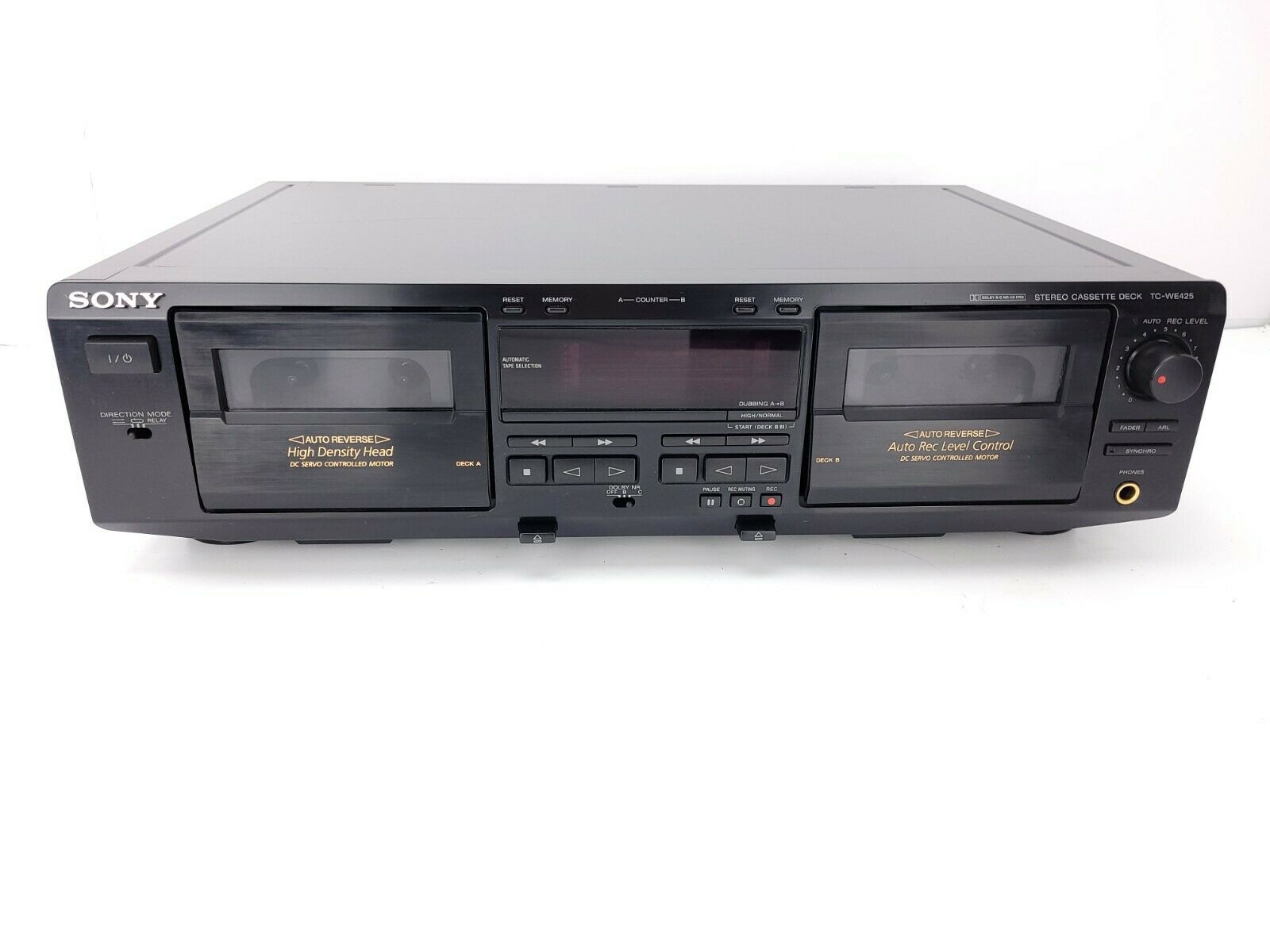 SONY TCWE425 Dual Cassette Stereo Tape Deck SERVICED New Belts TekRevolt