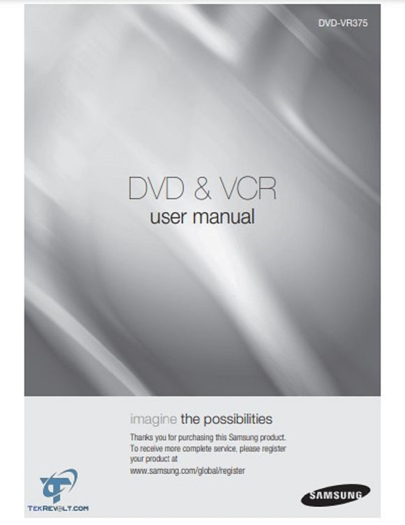 Samsung DVD-VR375 User Manual