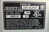 Sony DVP-NC665P 5-Disc DVD CD Carousel Changer Player model