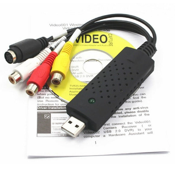Transfer VHS to PC or Laptop - RCA to USB Video Audio Capture Card Kit