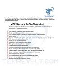 VCR Checklist