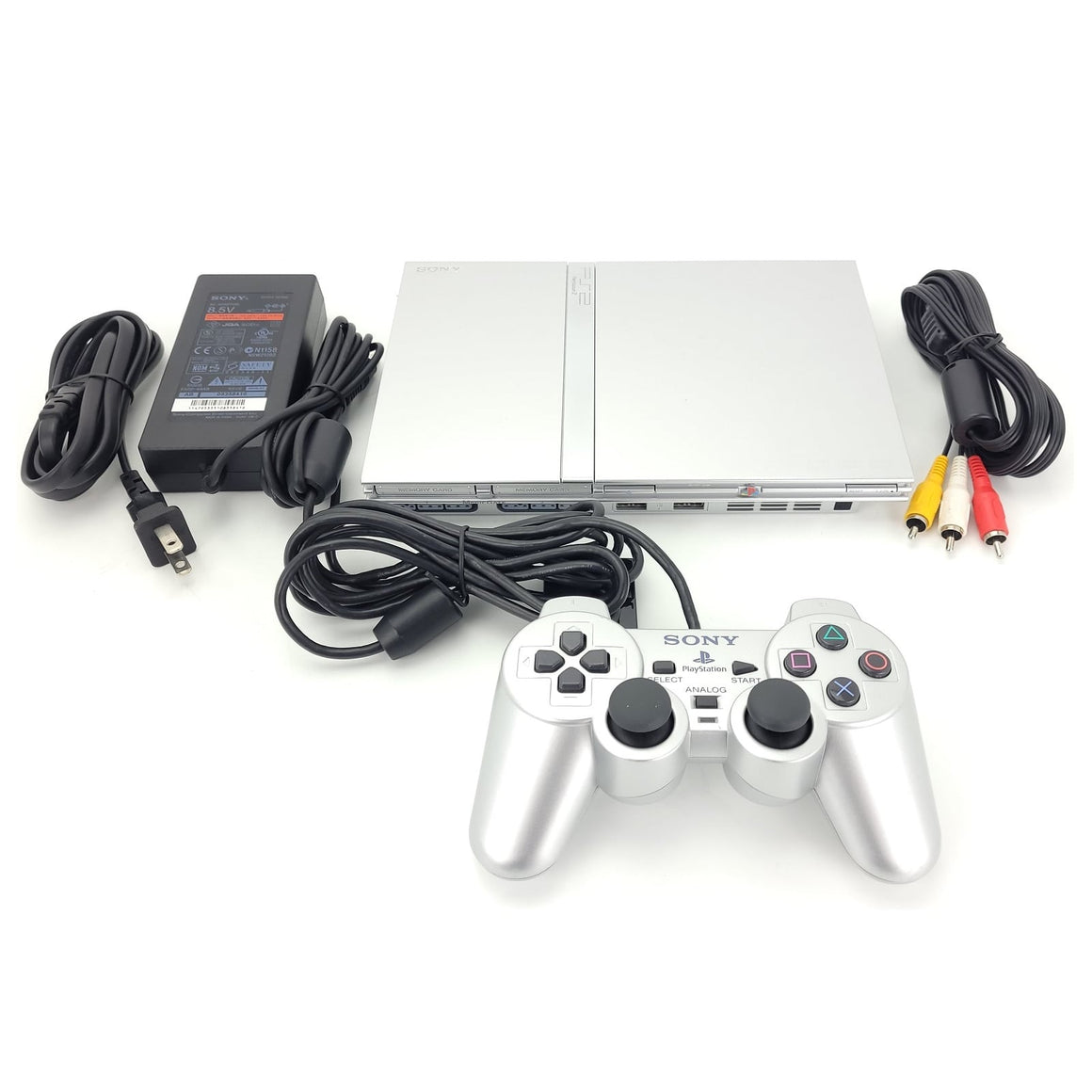 Original Sony PS2 Slim Console (Silver) Playstation 2 SCPH77001